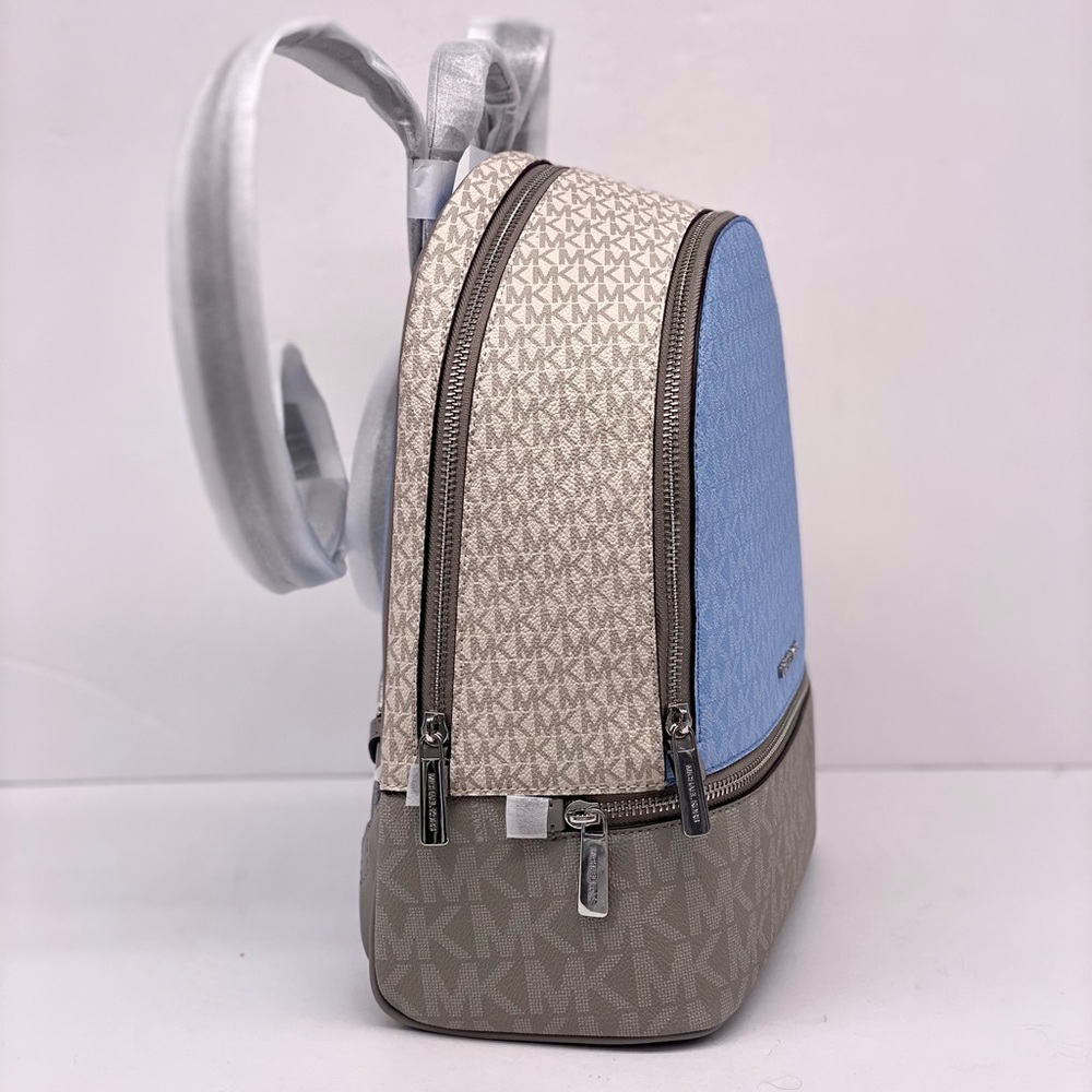 Michael Kors Light Blue and Beige Women's Backpack - Picture 3 of 9
